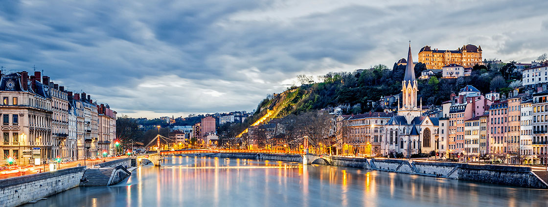 Saone River in Lyon France